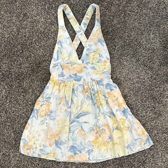Abercrombie & Fitch linen floral blend romper - Picture 1 of 5